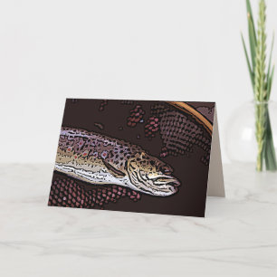 Carte de voeux Brown vierge truite