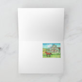 Carte de voeux bucolique de maison de campagne et (Intérieur)