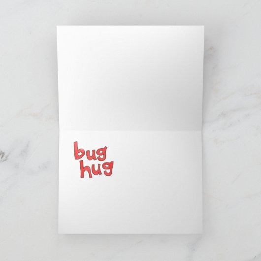 Carte de vœux Bug Hug (Intérieur)