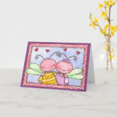 Carte de vœux Bug Hug (Fleur jaune)