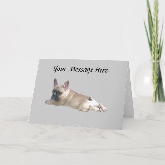 Carte de voeux Bulldog (Devant)