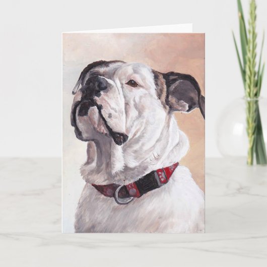 Carte de voeux Bulldog Chien Art (Devant)
