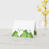 Carte de voeux Bullfrog Chorus (Fleur jaune)