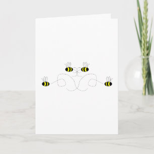 Carte de voeux Bumble Bee Bow