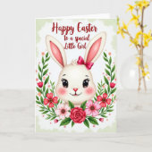 Carte de vœux Bunny Blooms (Fleur jaune)