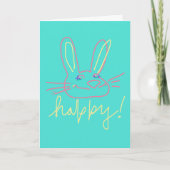 Carte de vœux Bunny Happy (Devant)