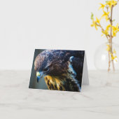 Carte de vœux Buse variable (Fleur jaune)