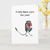 Carte de voeux Bush Baby (Fleur jaune)