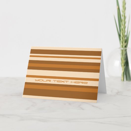 Carte de voeux Butter Mint Stripe 'Your Text' (Devant)