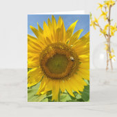 Carte de voeux BuZy Bee & Sunflower (Fleur jaune)