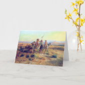 Carte de voeux C M Russell "The Scout" (Fleur jaune)