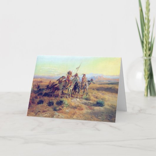 Carte de voeux C M Russell "The Scout" (Devant)