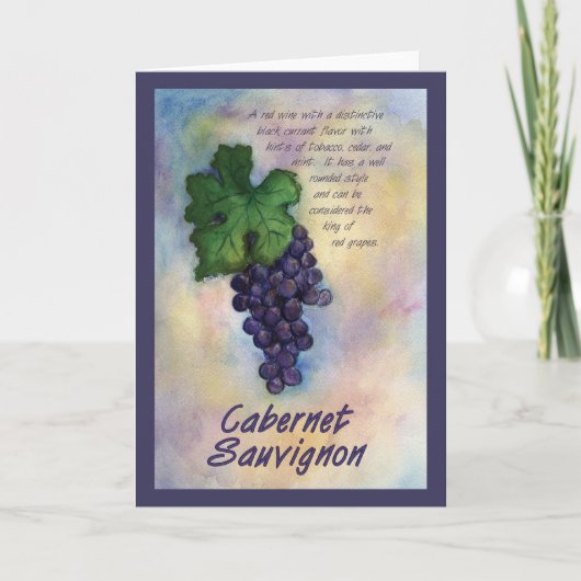 Carte de voeux Cabernet Sauvignon (Devant)