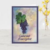 Carte de voeux Cabernet Sauvignon (Fleur jaune)
