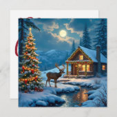 Carte de voeux Cabine de Noël (Devant / Derrière)