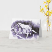 Carte de voeux "Cabine violet" Country Roads (Fleur jaune)