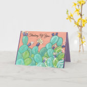 Carte de voeux Cactus (Fleur jaune)