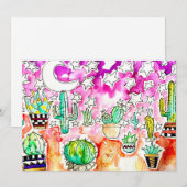 Carte de vœux Cactus (Devant / Derrière)