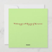 Carte de vœux Cactus de Noël (Dos)