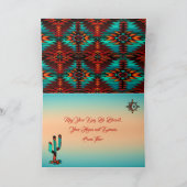 Carte de vœux Cactus et Soleil du Sud-Ouest (Intérieur)