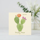 carte de vœux cactus Opuntia (Debout devant)