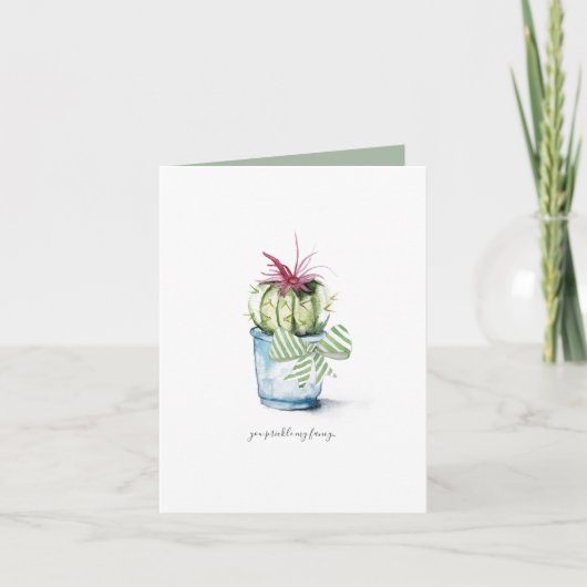 Carte De Voeux Cactus Pour L'Anniversaire De L'Amo (Devant)