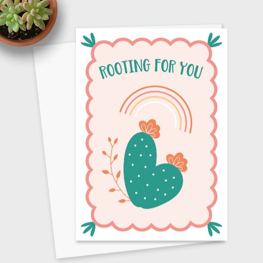 Carte de voeux Cactus "Rooting For You"