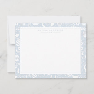 Carte de vœux cadre œuf de Pâques bleu Cool