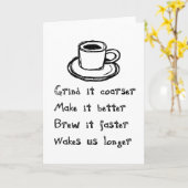 Carte de voeux Café Punk (Fleur jaune)