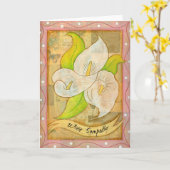 Carte de voeux Cala Lily, (Fleur jaune)