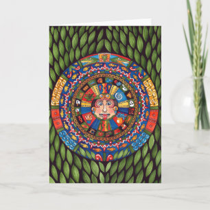 Carte de voeux Calendrier Aztec