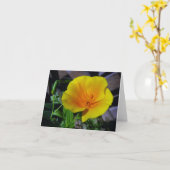Carte de voeux California Poppy (Fleur jaune)