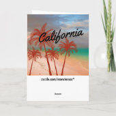 Carte de voeux Californie (Dos)
