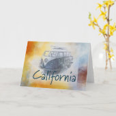 Carte de voeux Californie (Fleur jaune)