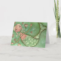 Carte de vœux - Câlins de sirène