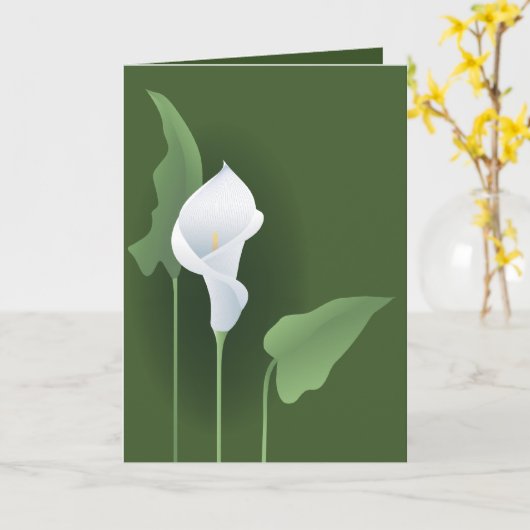Carte de voeux Calla Lily (Fleur jaune)