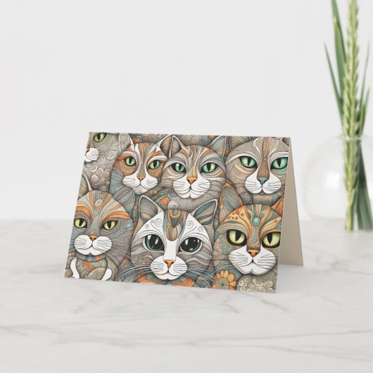 carte de voeux calmant chats (Devant)