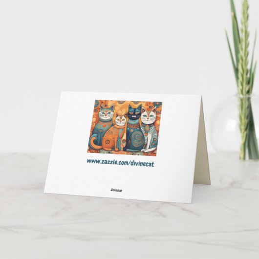 carte de voeux calmant chats (Dos)