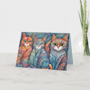 carte de voeux calmant chats