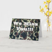 Carte de voeux Camo Soldat (Fleur jaune)