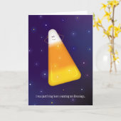 Carte de vœux Candy Corn Happy Fall Y'all (Fleur jaune)