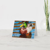 Carte de vœux Caneton colvert mignon (Devant)