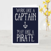 Carte de voeux - Capitaine/Pirate (Fleur jaune)