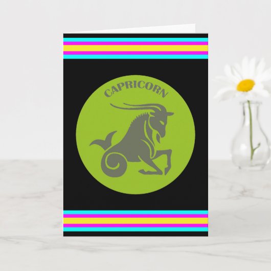 Carte de voeux Capricorn (Petite plante)