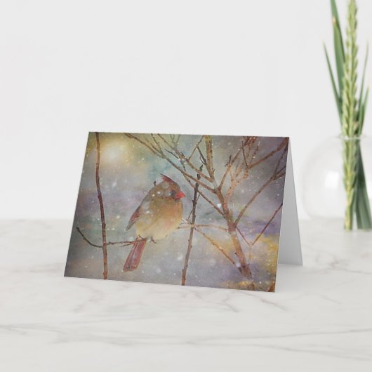 Carte de voeux Cardinal de vacances (Devant)