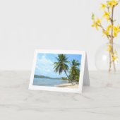 Carte de voeux Caribbean Beach (Fleur jaune)