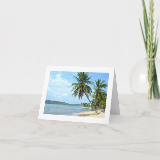 Carte de voeux Caribbean Beach (Devant)