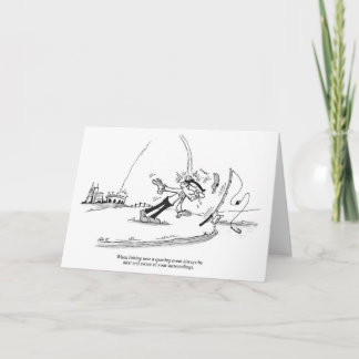 Carte de voeux - Caricature de pêche - Sport