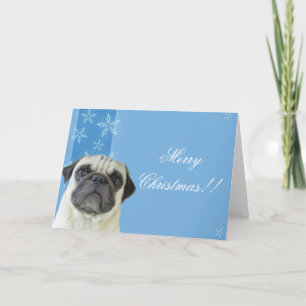 Carte de voeux carlin de Noël