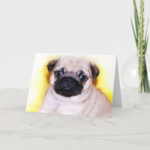 Carte de voeux carlin Puppy